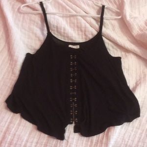 Black Hooked Tank Top